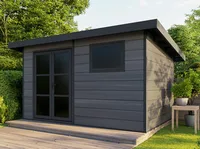 Abri de Jardin Composite ALMA - 11m2 Gris - Garantie 20 ans - Cabanon de Jardin