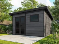 Abri de Jardin Composite ALMA - 15m2 Gris - Cabane de Jardin