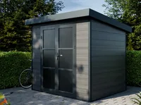 abri de jardin composite alma - 5m2 - gris - cabane de jardin