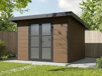 Abri de Jardin Composite ALMA - 9m2 Brun - Cabane de Jardin