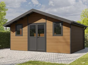 Abri de Jardin Composite ISORA - Surface intérieure 20m2 - Brun .