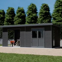 Abri de jardin en bois composite Onyx 63 - 18m² - Gris