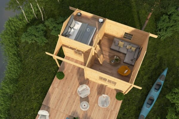 Chalet en bois 25 m² Folkstugan – Image 7