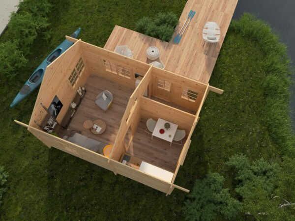 Chalet en bois 25 m² Saga – Image 3