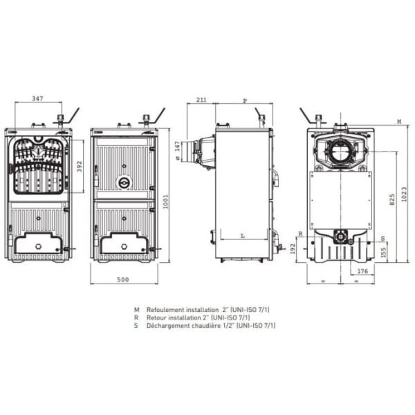Chaudière fonte pellets granulés Klimosz Unipellet 4S