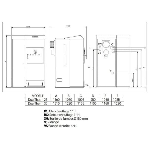 Chaudière mixte bois + granulés DUAL THERM 35 DOMUSA