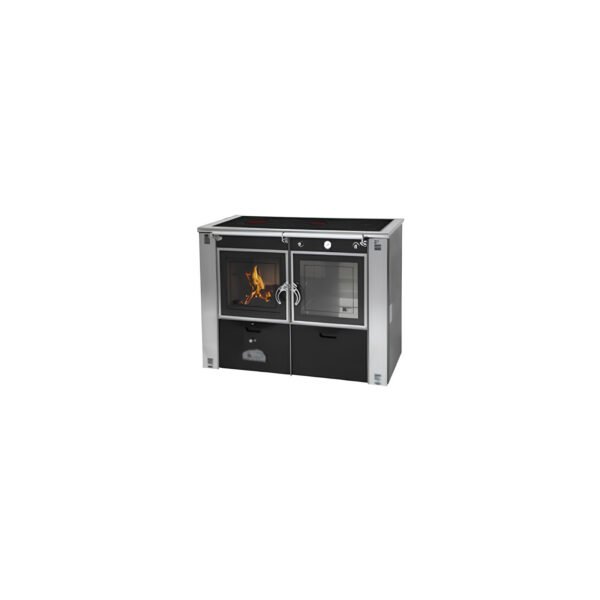 Cuisine à bois avec four - 5kW, Double combustion