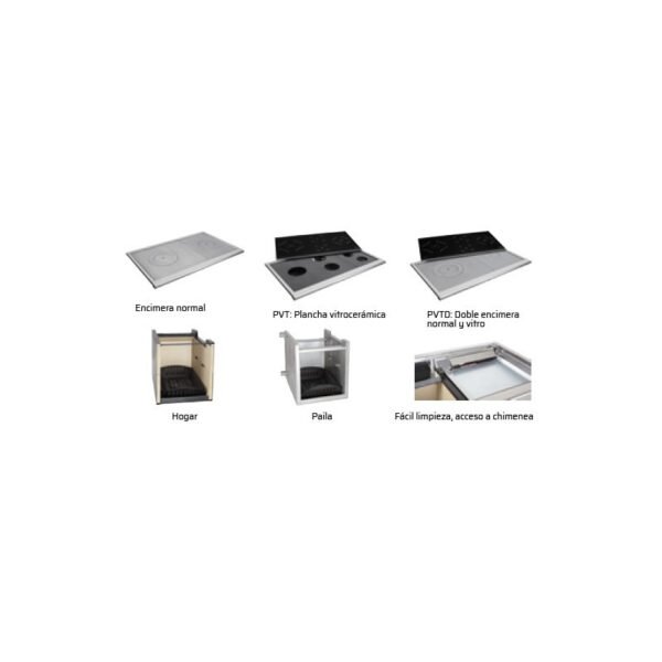 Cuisine de bois avec four - 5kW