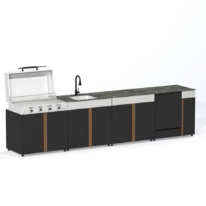 Cuisine d'extérieur MALLORCA 380 cm - 4 modules