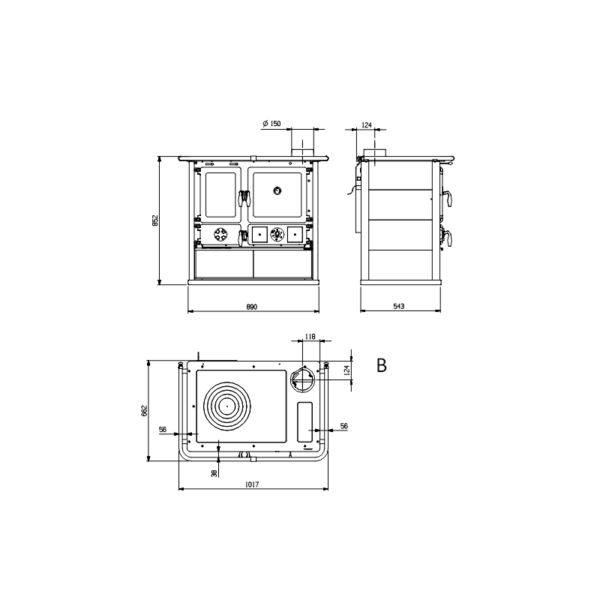 Cuisinière à bois bouilleur TermoRosa DSA - 15,5 Kw – Image 3