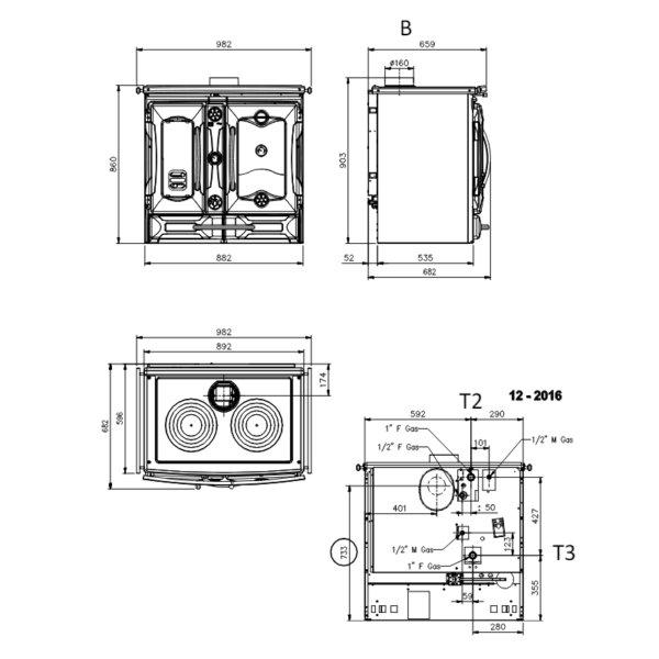 Cuisinière à bois bouilleur TermoSuprema Compact DSA - 18,5 Kw – Image 4