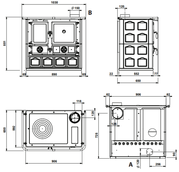 la nordica – cuisinière à bois rosa 5.0 8.8kw – Image 10