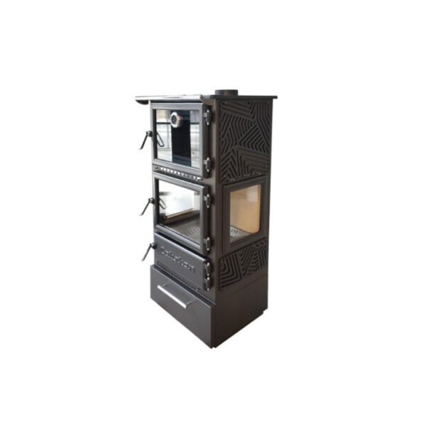 Poêle a bois avec four 306-3D- Box- 12 kW – Image 4