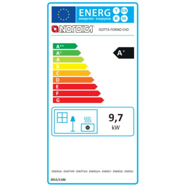 Poêle à bois en fonte émaillé Isotta Forno Evo 9.7 kW La Nordica – Image 3