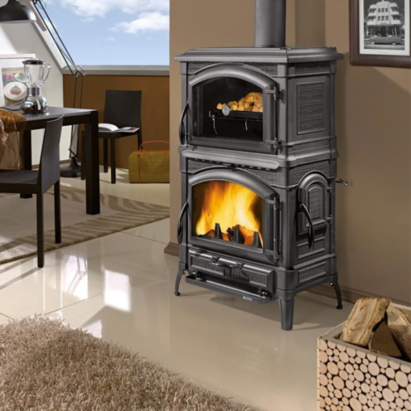 Poêle à bois en fonte émaillé Isotta Forno Evo 9.7 kW La Nordica – Image 8