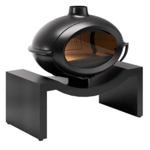 Poêle à bois fonte Brio sur banc 7 kW Invicta