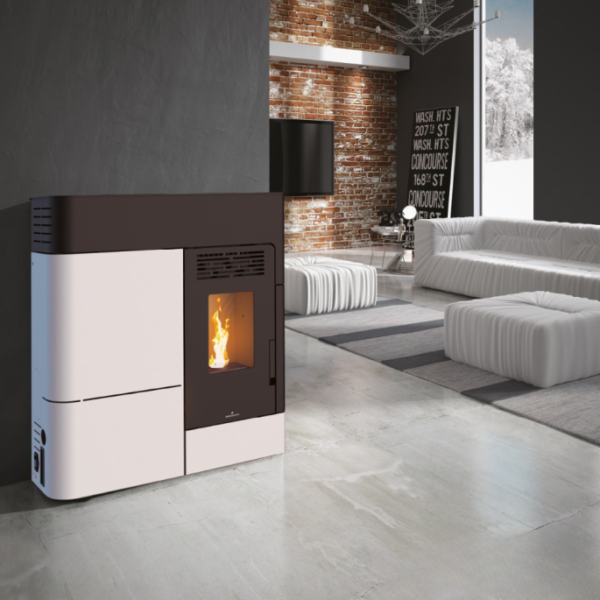 Poêle à granulés pellets extraplat Clara 10.8 kW Bronpi – Image 3