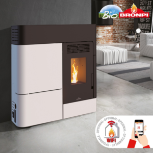 Poêle à granulés pellets extraplat Clara 10.8 kW Bronpi